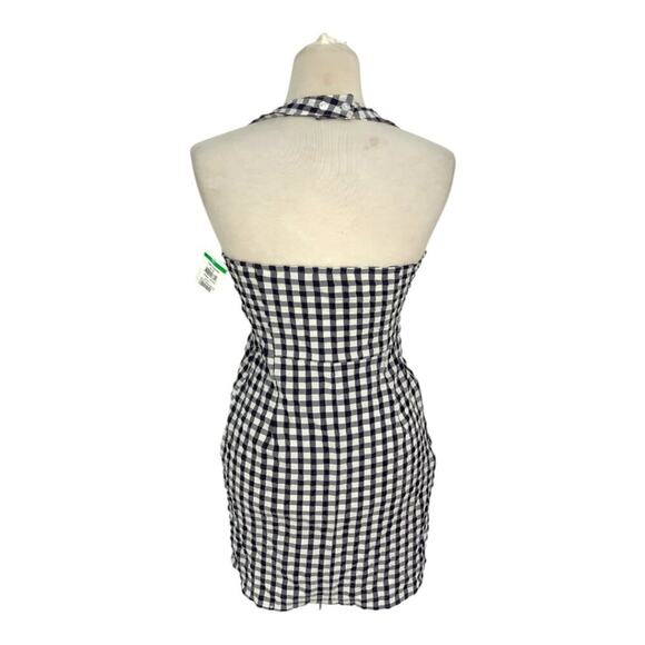 ASOS Design Halter Knot Detail Mini Sundress Navy Gingham Size 6 NWOT - Picture 6 of 6
